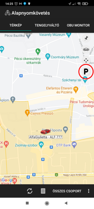 Parkolózóna megjelenítés Android Parkolózóna megjelenítés Android