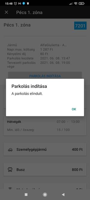 Sikeres parkolás Sikeres parkolás